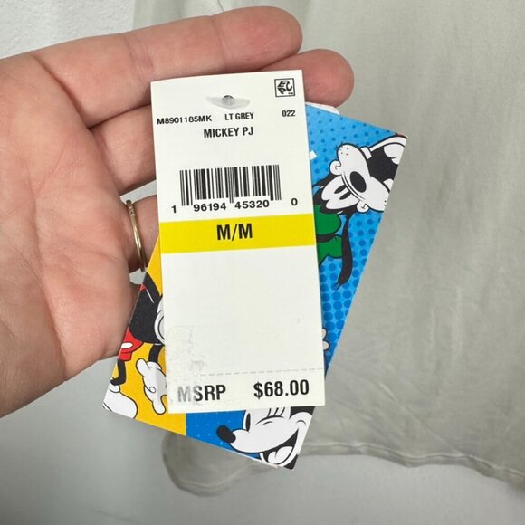 Mickey Mouse Disney Grey Graphic Pajama Top Women's Size Medium Adorable NWT Med - Picture 7 of 8